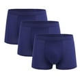 thumbnail image 1 of BXINGOHAI Mens Boxer Briefs Trunks, Stretch Moisture-Wicking Underwear, Modern Fit Low Rise, 3 Pc Multipacks Blue,2XL, 1 of 3