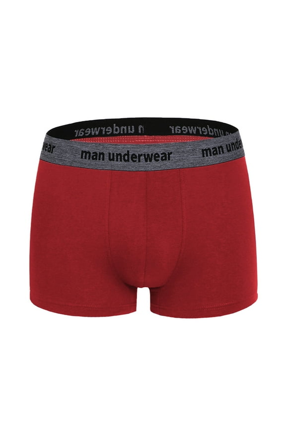 Mens Boxer Briefs With Pouch, Moisture Wicking Performance Underwear for Men Red,S