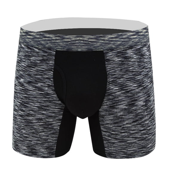 BXINGOHAI Mens Boxer Briefs with Pouch, Moisture Wicking Performance Underwear for Men Today Black,L