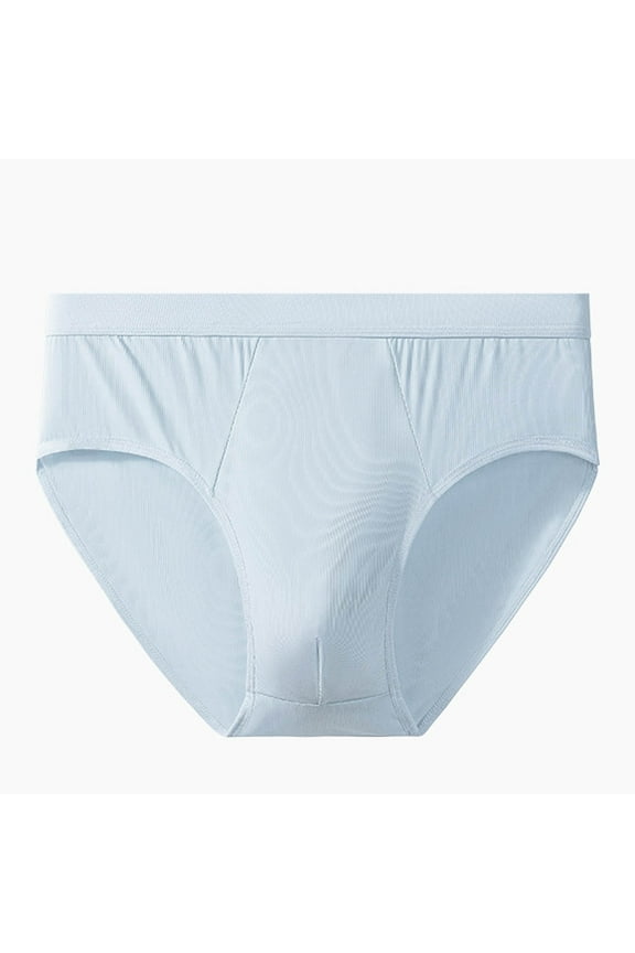 Mens Breathable Soft Underwear Open-Fly Classic Briefs Fitting Underpants Comfortable Boxers Sky Blue,XL