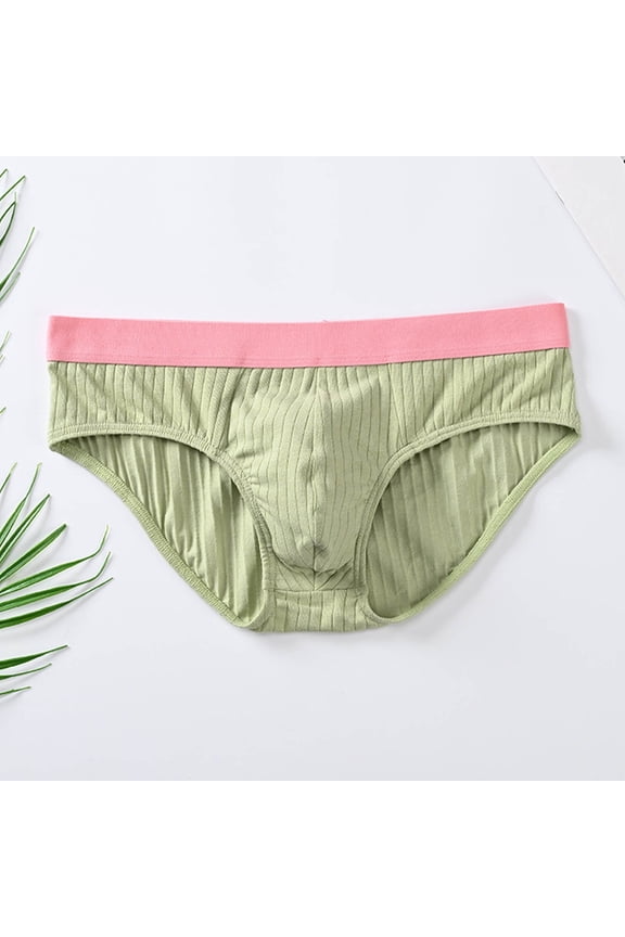 Mens Breathable Soft Underwear Open-Fly Classic Briefs, Tag-Free Clearance Sale Green,XL