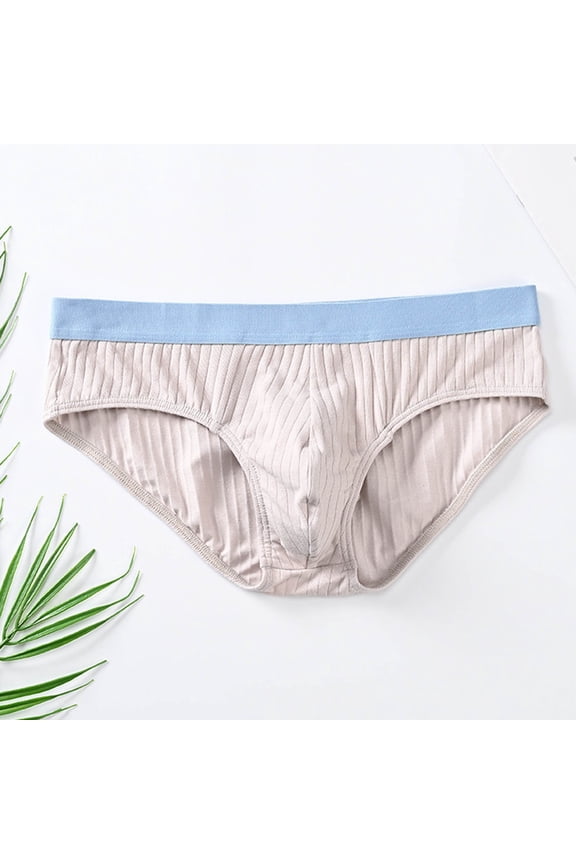Mens Breathable Soft Underwear Open-Fly Classic Briefs, Tag-Free Today Sales Gray,L