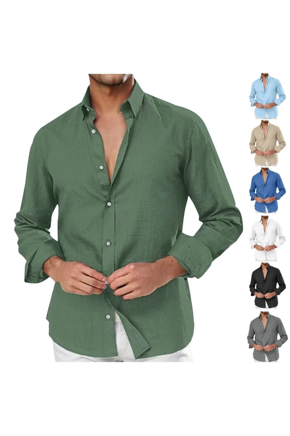 Mens Button Up Shirts Long Sleeve Button Down Shirts Work Shirts for Men Light Blue,2XL