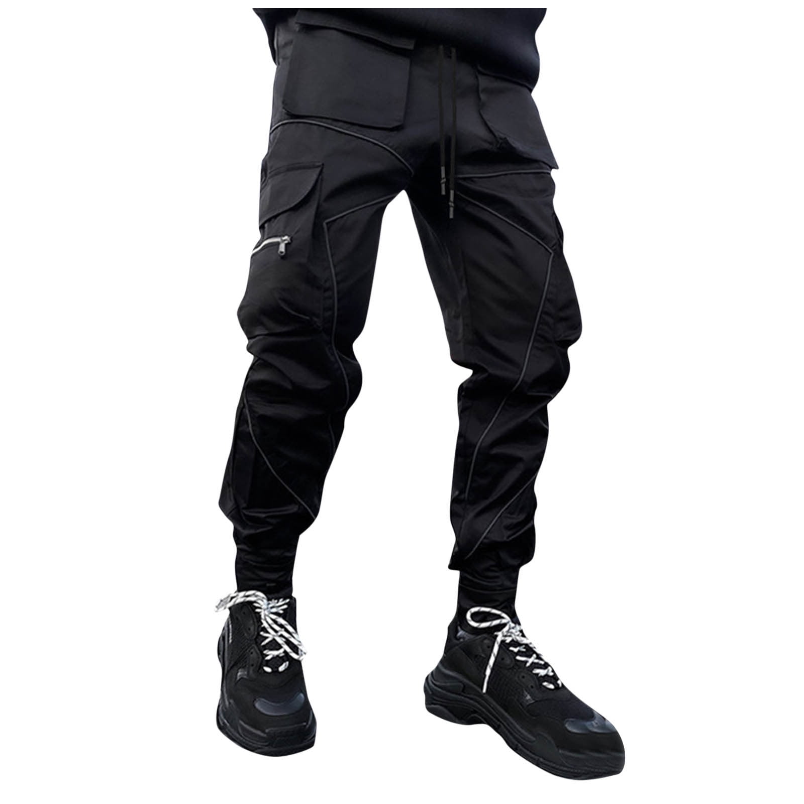 Amazon.com: HGOOGY Men's Cargo Pants Solid Casual 8 Pockets