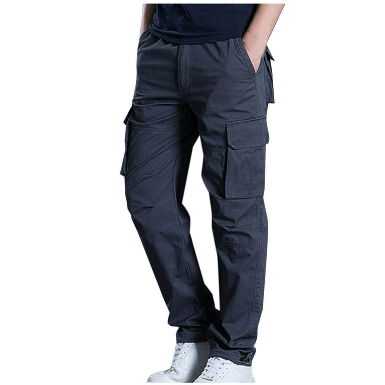 BXINGOHAI Mens Cargo Pants Cotton Breathable Workout Pants