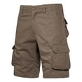 thumbnail image 1 of BXINGOHAI Mens Cargo Shorts Casual Elastic Waist Lightweight Outdoor Hiking Work Short Coffee,34, 1 of 5