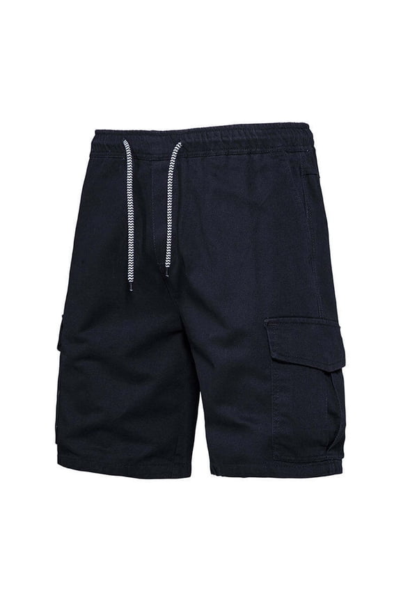 Mens Cargo Shorts Casual Lightweight with Multi Pockets Summer Outdoor Work Cargo Shorts Today Black,L