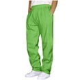 thumbnail image 1 of BXINGOHAI Mens Cargo Sweatpants Open Bottom Sweat Pants for Men Loose Fit Joggers Sweatpants Lounge Pants with Pockets Green,4XL, 1 of 5