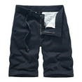 thumbnail image 1 of BXINGOHAI Mens Cotton Cargo Shorts Breathable Solid Work Shorts Athletic Running Hiking Workout Shorts With Pockets Fall Savings Dark Blue,XXXL, 1 of 3