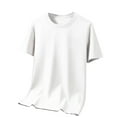 thumbnail image 1 of BXINGOHAI Mens Crew Neck T Shirt Short Sleeve Casual Summer Basic Tee Muscle Slim Fit Workout T-Shirt White,XL, 1 of 6