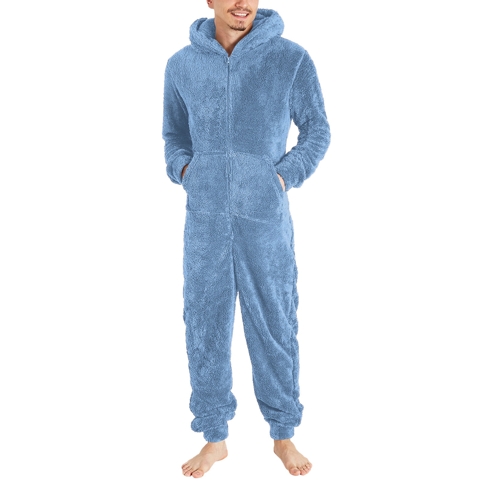 BXINGOHAI Mens Fleece One Piece Pajamas Oversized Hoodies