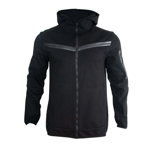 BXINGOHAI Mens Full Zip Sweatshirt Cotton Hoodie Sweat Shirts Classic Fashion Jacket Daliy Casual Outdoor Athletic Running Sweatshirts Today Sales Black,M