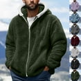 thumbnail image 1 of BXINGOHAI Mens Fuzzy Sherpa Hoodie Pullover Sweatshirts Loose Cozy Pocket Long Sleeve Winter Hooded Outwear Wine,3XL, 1 of 5
