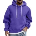 thumbnail image 1 of BXINGOHAI Mens Hooded Sweatshirts Breathable Hoodies Casual With Pockets Drawstring Pullover Shirts Basic Solid Sweatshirt Fall Savings Purple,XXXL, 1 of 5