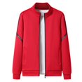 thumbnail image 1 of BXINGOHAI Mens Jacket with pockets big and tall Jackets full zip long sleeve hoodless shirts fashion outdoor jackets Today Deals Red,XXXXXL, 1 of 6