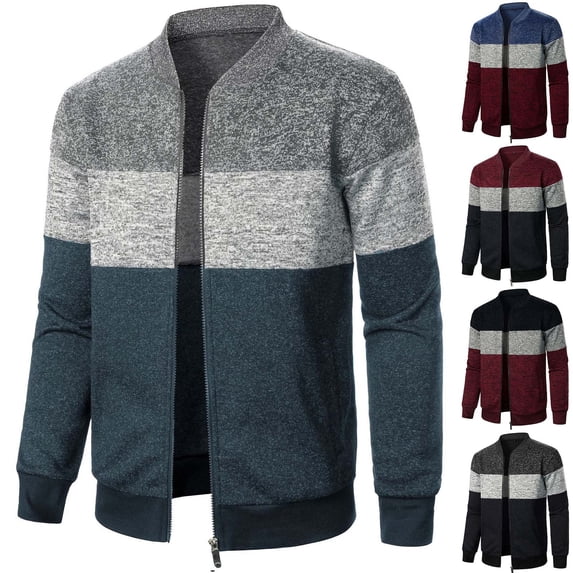 BXINGOHAI Mens Knit Sweater, Full Zip Fleece Cardigan Sweaters Casual Fit Knit Hooded Men Sweater Jacket Sale Dark Gray,3XL