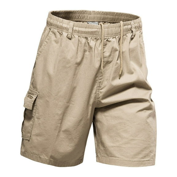 BXINGOHAI Mens Outdoor Casual Expandable Waist Lightweight Fishing Hiking Shorts Today Khaki,2XL