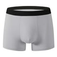 thumbnail image 1 of BXINGOHAI Mens Pouch Support Boxer Briefs Underwear Tagless Trunks Underwear for Men, Low-Rise Briefs Today Gray,S, 1 of 2