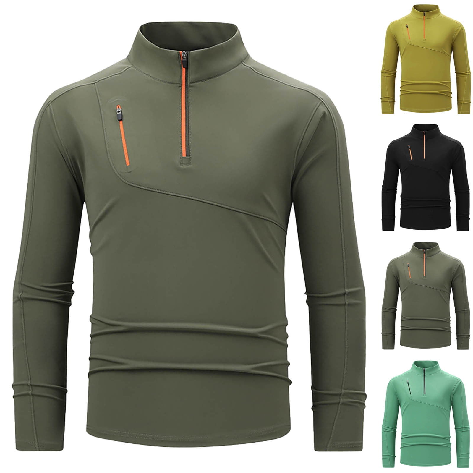 BXINGOHAI Mens Quarter Zip Pullover Sweatshirt Moisture Wicking Shirts ...