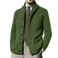 thumbnail image 1 of BXINGOHAI Mens Shawl Neck Cardigan Sweater Cable Knit Button Up Closure with Pockets Winter Sweaters Outerwear Green 2XL, 1 of 6
