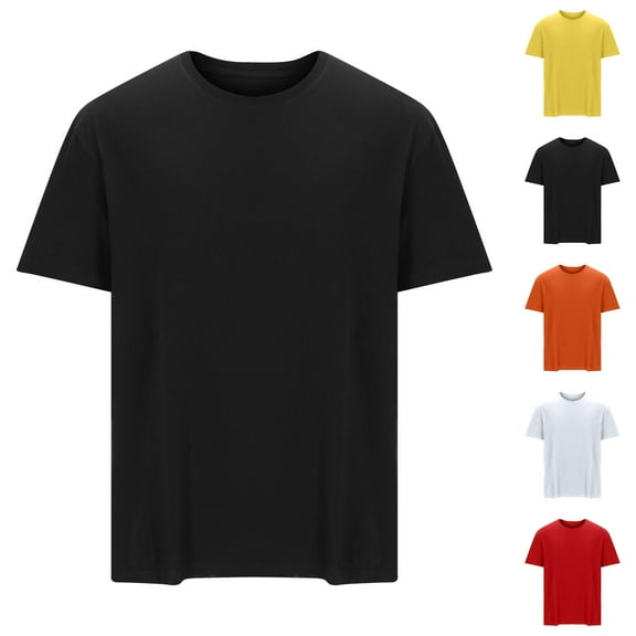 BXINGOHAI Mens Short Sleeve T Shirt Big and Tall Slim Fitted Crewneck Tees Shirts for Gym Workout Big and Tall White,6XL