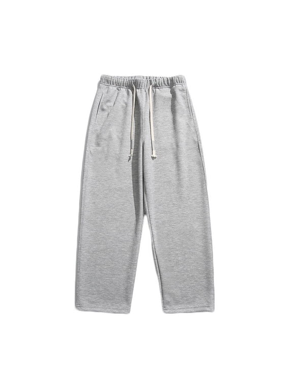 Mens Slim Fit Casual Sweatpants Resistant Athletic Jogger Pants With Pockets Elastic Waistband Workout Pants 2024 Summer Basic Solid Pants Gray,M