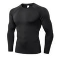 thumbnail image 1 of BXINGOHAI Mens Sport Sweatshirt Quick Dry Pullover Shirts Crewneck Fitness Long Sleeve Tops Lightweight Basic Solid Crewneck Sweatshirts For Workout Today Black,S, 1 of 3