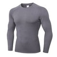thumbnail image 1 of BXINGOHAI Mens Sport Sweatshirt Quick Dry Pullover Shirts Crewneck Fitness Long Sleeve Tops Lightweight Basic Solid Crewneck Sweatshirts For Workout Today Sales Gray,M, 1 of 3