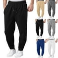 thumbnail image 1 of BXINGOHAI Mens Sweatpants with Pocket Lightweight Athletic Pants Elastic Waist Casual Jogger Gym Hiking Pant White XL, 1 of 7