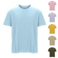 thumbnail image 1 of BXINGOHAI Mens T Shirt Short Sleeve Crew Neck Soft Fitted Tees Classic Tshirts for Men Light Blue,2XL, 1 of 5