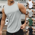 thumbnail image 1 of BXINGOHAI Mens T-Shirts Short Sleeve Tank Top for Men Mens Summer Beach Tank Top Casual Breathable Sleeveless Top Loose Tank Top Man Shirt Green,2XL, 1 of 6