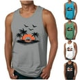 thumbnail image 1 of BXINGOHAI Mens Tank Tops Beach Summer Sleeveless Shirts Graphic Palm Tree Vacation Tanks Muscle Gym Tank Top Fall Savings Sky Blue,L, 1 of 6