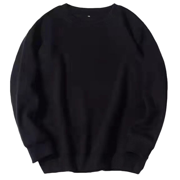 BXINGOHAI Mens Thin Fleece Shirts Casual Long Sleeves T-Shirts Fall Winter Crewneck Basic Shirt Loose Fit Pullover Tops Outdoor Daily Clothes Today Black,XXXL