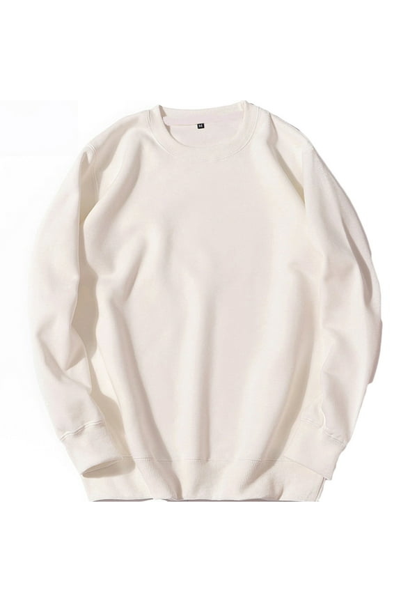 Mens Thin Fleece Shirts Casual Long Sleeves T-Shirts Fall Winter Crewneck Basic Shirt Loose Fit Pullover Tops Outdoor Daily Clothes Today Sales Khaki,XXL