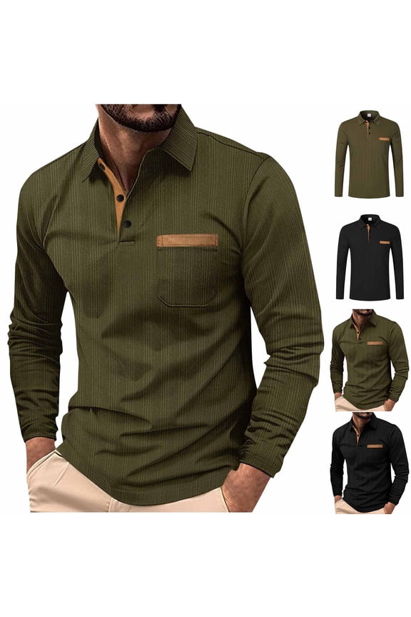 Mens Waffle Crewneck Shirts Slim Fit Long Sleeve Casual T-Shirt for leisure outdoor Black,S