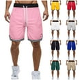 thumbnail image 1 of BXINGOHAI Mens Workout Running Shorts Lightweight Breathable Gym Athletic Shorts 5 Inch Inseam Short Men with Pockets Red,3XL, 1 of 3