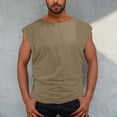 thumbnail image 1 of BXINGOHAI Mens Workout Tank Tops Muscle Cut Off Shirts Sleeveless Bodybuilding Gym T-Shirts Daily Tee Khaki,XXL, 1 of 1