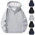 thumbnail image 1 of BXINGOHAI Midweight Fleece Hoodie, Pullover Hooded Sweatshirt for Men Gray M, 1 of 7