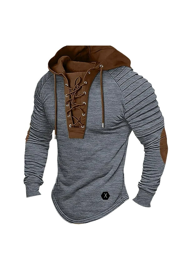 Novelty Hooded Sweatshirts For Men 3D Graphic Hoodies Tops 2024 Fashion Pullover Sweatshirt With Kangaroo Pockets Drawstring Today Dark Gray,XXL