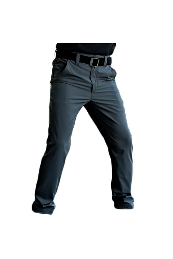 Nylon Cargo Pants For Men Slim Fit Ripstop Tactical Pants Lightweight Outdoor Joggers Work Pants Quick Drying Solid Pants With Pocket Gray,L