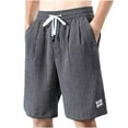 thumbnail image 1 of BXINGOHAI Oversized Shorts Men's Deals Mens Cargo Shorts Retro Scottish Plaid Contrast Waistband Pleated Skirt Big and Tall Shorts for Men Black Shorts Men Gray,XXXL, 1 of 2