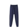 thumbnail image 1 of BXINGOHAI Plaid Pajamas Pants for Children, Kid Boys Girls Cotton Sleeping Pants Loose Fitting Home Pants Casual Daily Loungwear Pant Dark Blue,12 Years, 1 of 3