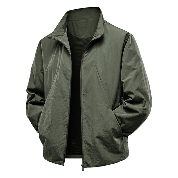 BXINGOHAI Rain Jacket Mens Waterproof Raincoat Lightweight Rain Jackets Outdoor Rain Coat Windbreaker with Hood Army Green 3XL