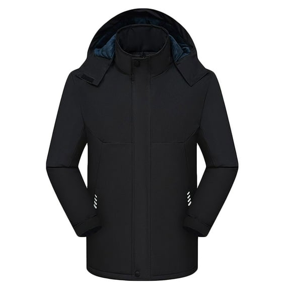 BXINGOHAI Rain Jacket for Men, Mens Waterproof Raincoat Lightweight Rain Jackets Outdoor Rain Coat Windbreaker with Hood Black XL
