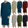 thumbnail image 1 of BXINGOHAI Sleepwear Men's Nightshirt Short Sleeve Pajamas Comfy Big and Tall Henley Sleep Shirt Khaki M, 1 of 6