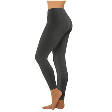 BXINGOHAI Solid Leggings for Women High Waisted Yoga Pants Stretch Compression Pant Athletic Workout Pants Fall Savings Dark Gray,XL