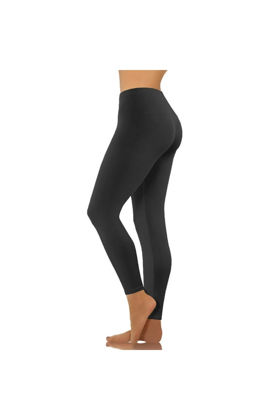 Solid Leggings for Women High Waisted Yoga Pants Stretch Compression Pant Athletic Workout Pants Women's leggings Black,XXL