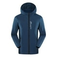 thumbnail image 1 of BXINGOHAI Sun Protection Jackets Full Zip Long Sleeved Hooded Coats Windbreaker Jacket Outdoor Running Athletic Outwear With Zipper Pockets Today Navy,L, 1 of 4