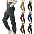 thumbnail image 1 of BXINGOHAI Sweatpants Women, Cargo Womens Sweatpants, Fleece Womens Joggers with Pockets (Available in Plus) Dark Gray 5XL, 1 of 6