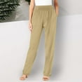 thumbnail image 1 of BXINGOHAI Sweatpants for Women Elastic Waist Loose Sweatpants Casual Drawstring Jogging Pants Thin Fleece Wide Leg Pants Today Sales Khaki,M, 1 of 8